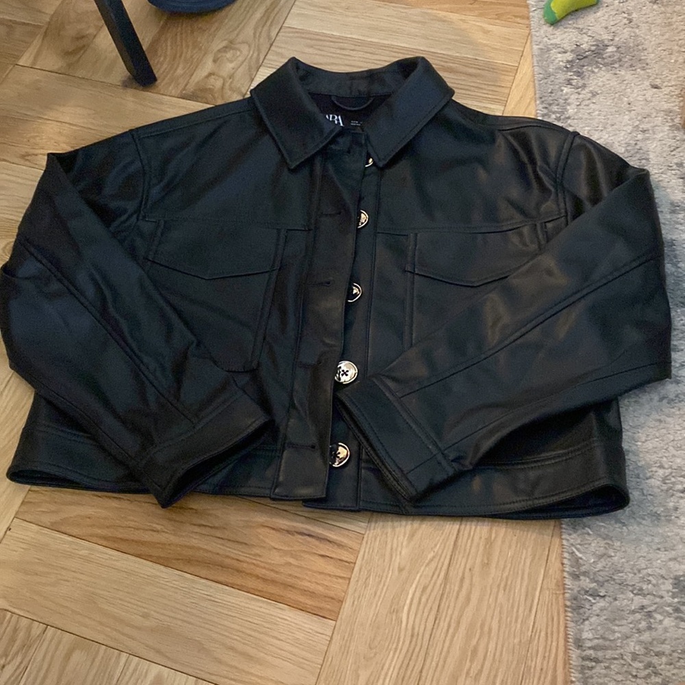 Zara faux leather jacket - Picture 2 of 6